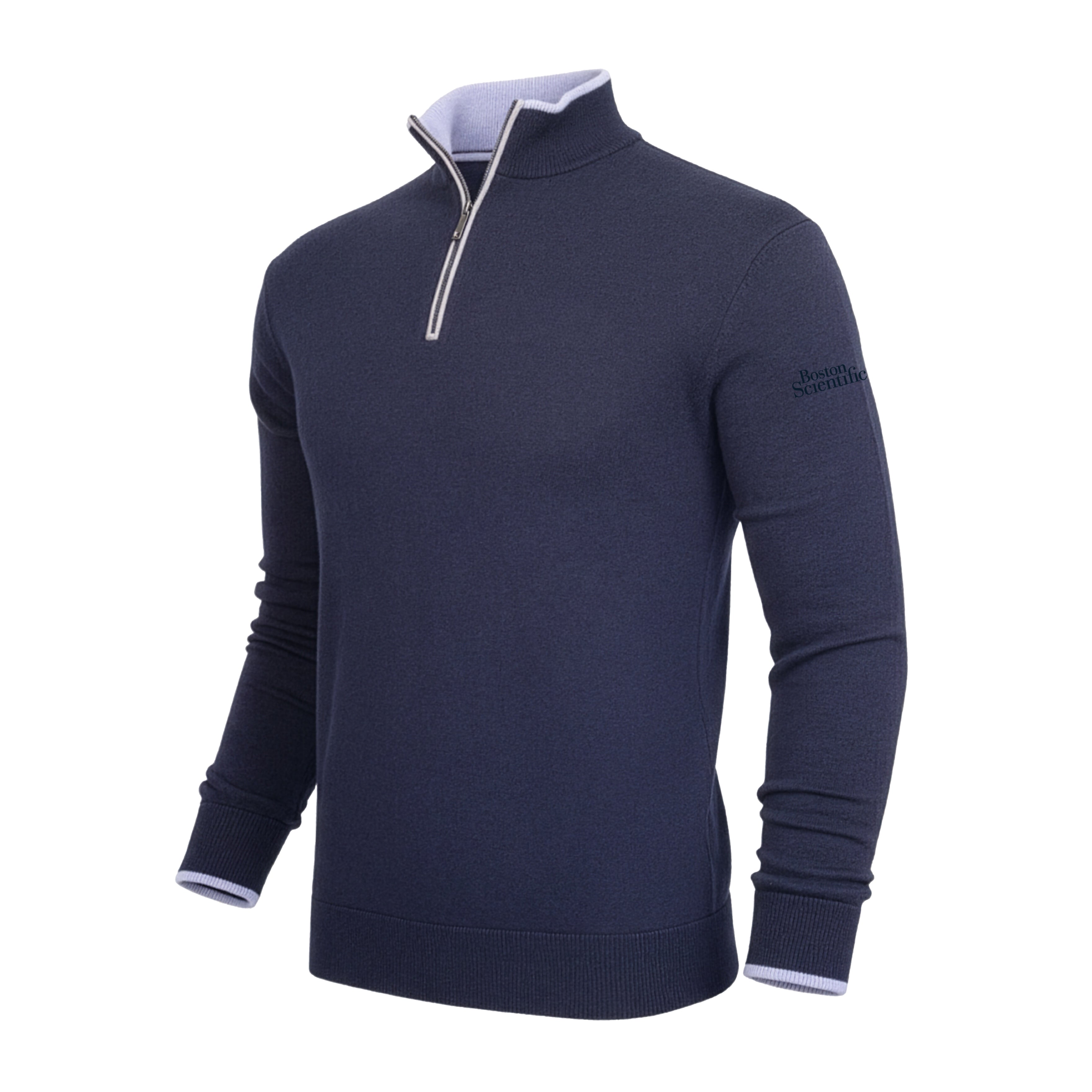 Greyson Men's Maltese Blue Sebonack 1/4 Zip Sweater