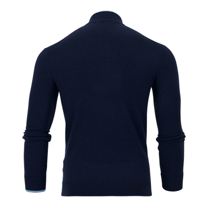 Greyson Men's Maltese Blue Sebonack 1/4 Zip Sweater
